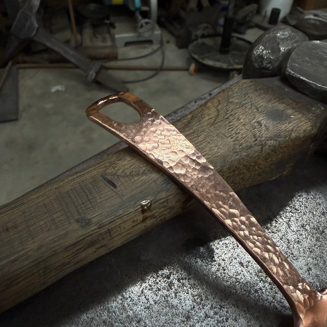 One Piece Solid Copper Coffee Scoop