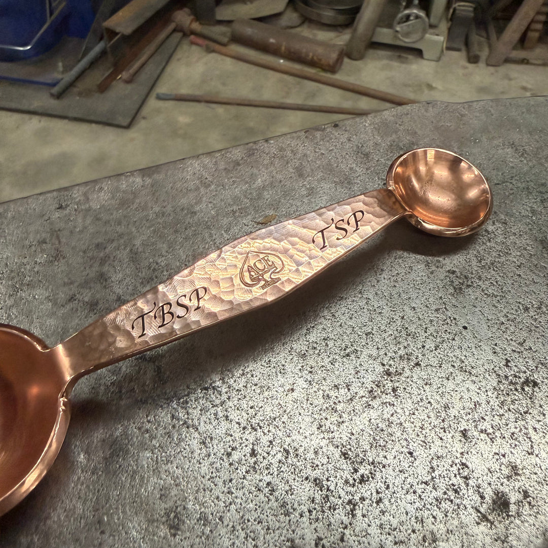 Solid Copper Double Measuring Spoon